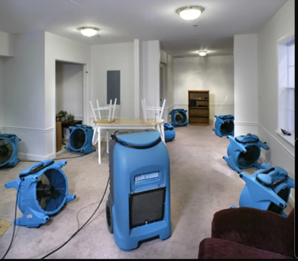 Air movers and dehumidifier setup for Water Extraction & Removal in Allamuchy
